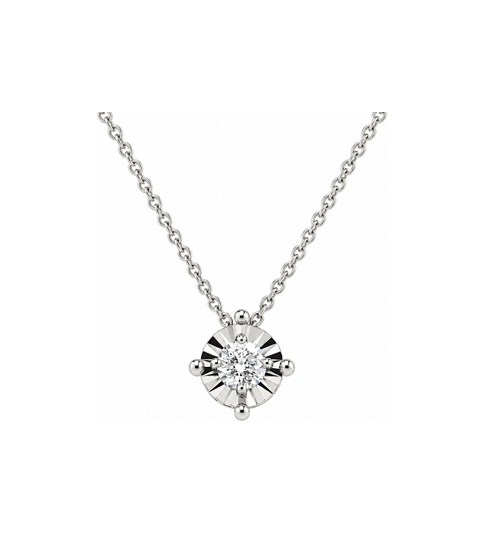Cara Diamanti gold necklace with diamond CLN1559W/0.15ctSI/H