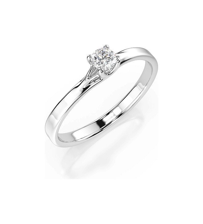 Cara пръстен с диамант 0.10 ct – ЗЛАТНО БИЖУ 14К K101-10014W(3.0)/14K