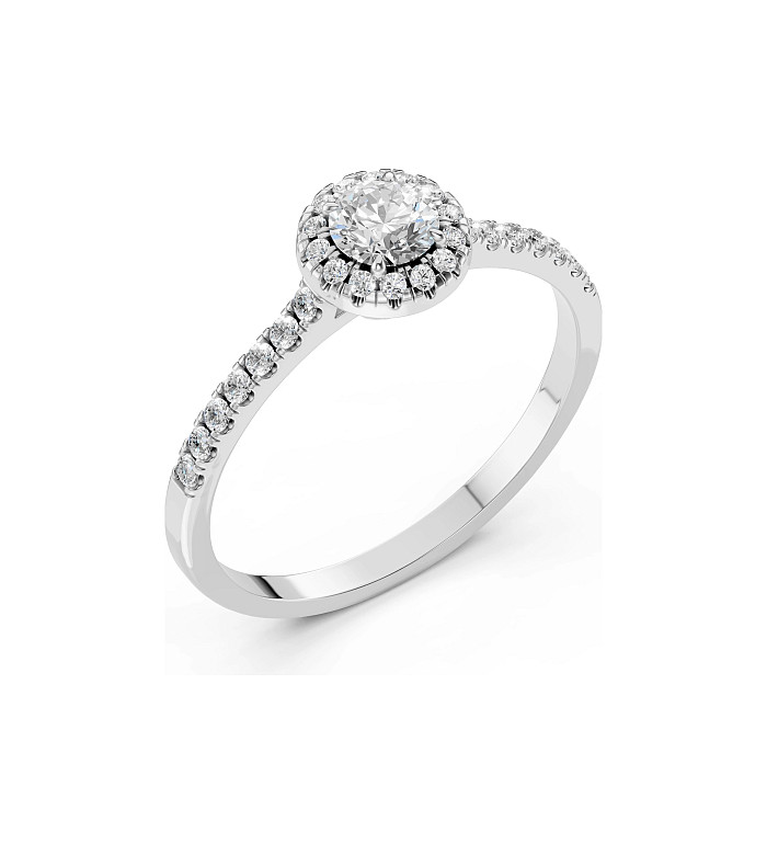 Cara пръстен с диаманти 0.35+0.29 ct GIA сертификат – ЗЛАТНО БИЖУ 14К K101-10095W(4.5)/14K