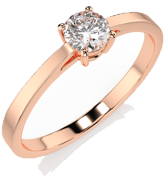 CARA Златен пръстен с диамант 0.3 Ct GIA сертификат K101-10012/1R
