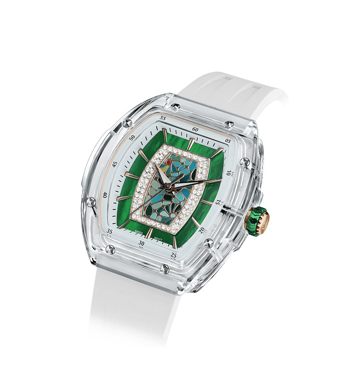 TSAR BOMBA Crystal Chic Swiss White Green TB8219L-04