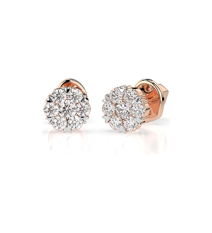 Cara обеци с диаманти 0.06+0.18 ct – ЗЛАТНО БИЖУ 14К K102-10015R(2.0)/14K