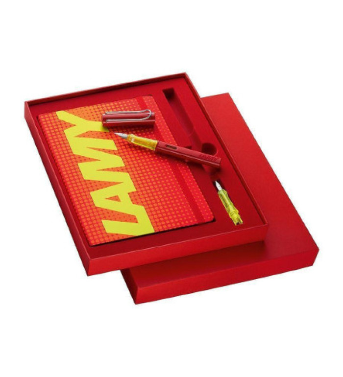 Комплект Lamy Limited Edition 2022 - писалка Al-Star Glossy Red с тефтер