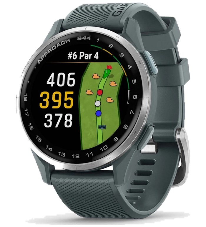 ЧАСОВНИК GARMIN APPROACH S44 -  Silver Aluminium безел с Twilight силиконова каишка