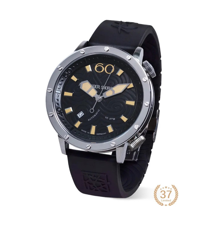 ALEKSANDER SHOROKHOFF UNBREAKABLE DEEP DING 45MM MEN'S WATCH AS.DD04-SB