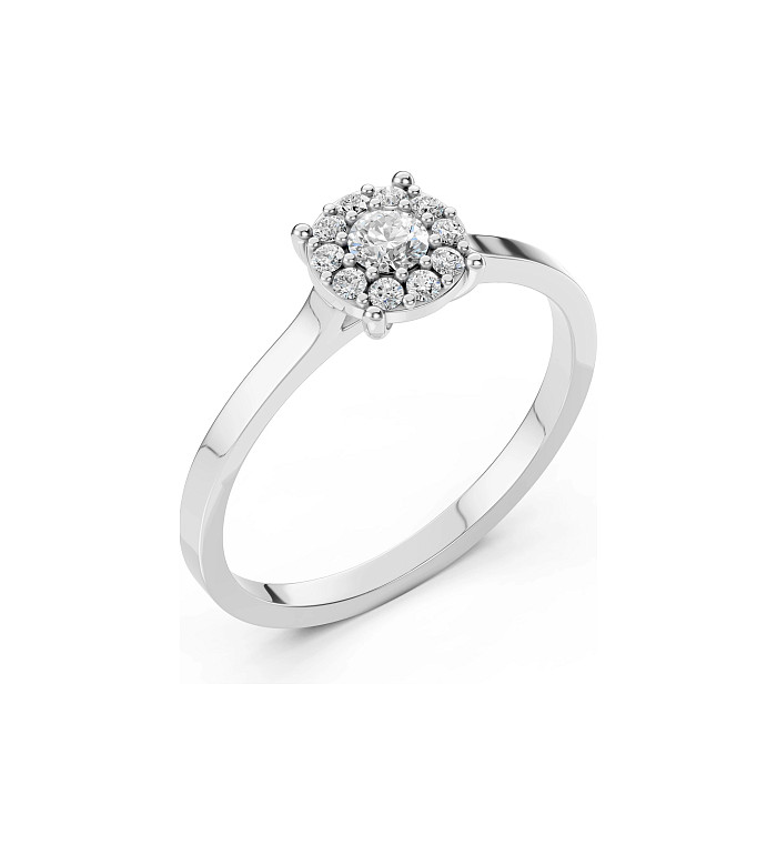 Cara пръстен с диаманти 0.15+0.15 ct – ЗЛАТНО БИЖУ 14К K101-10017/1W(3.4)/14K