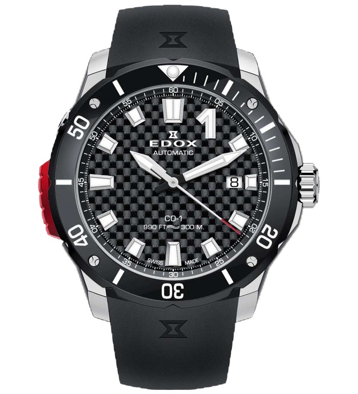 Edox CO-1 DATE AUTOMATIC BEZEL LOCK 80137 3NR CANN