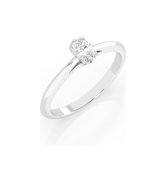 CARA Златен пръстен с диамант 0.40 ct GIA сертификат K101-10190W OV