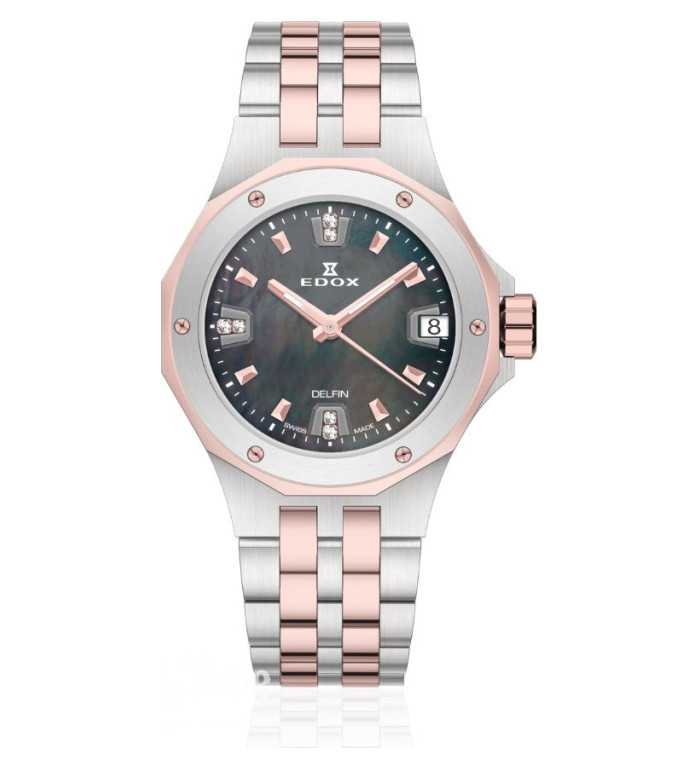 EDOX DELFIN THE ORIGINAL DATE LADY 33 ММ 53100-357RM-NANRND