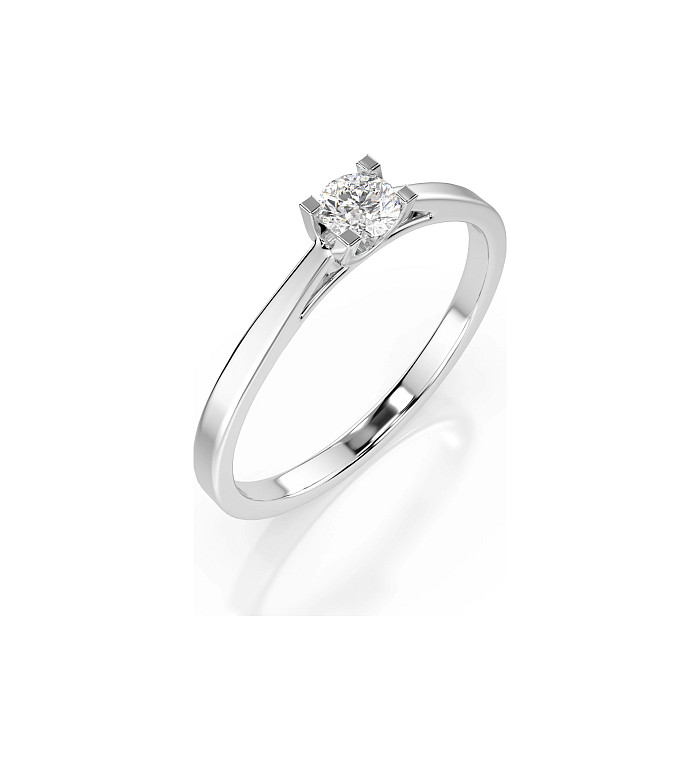 Cara пръстен с диамант 0.15 ct – ЗЛАТНО БИЖУ 14К K101-10020W(3.4)/14K