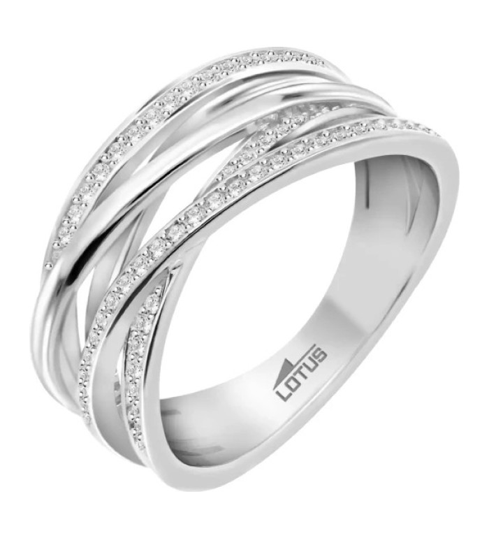 LOTUS SILVER WOMENS SILVER SILVER RING LP3682-3/114