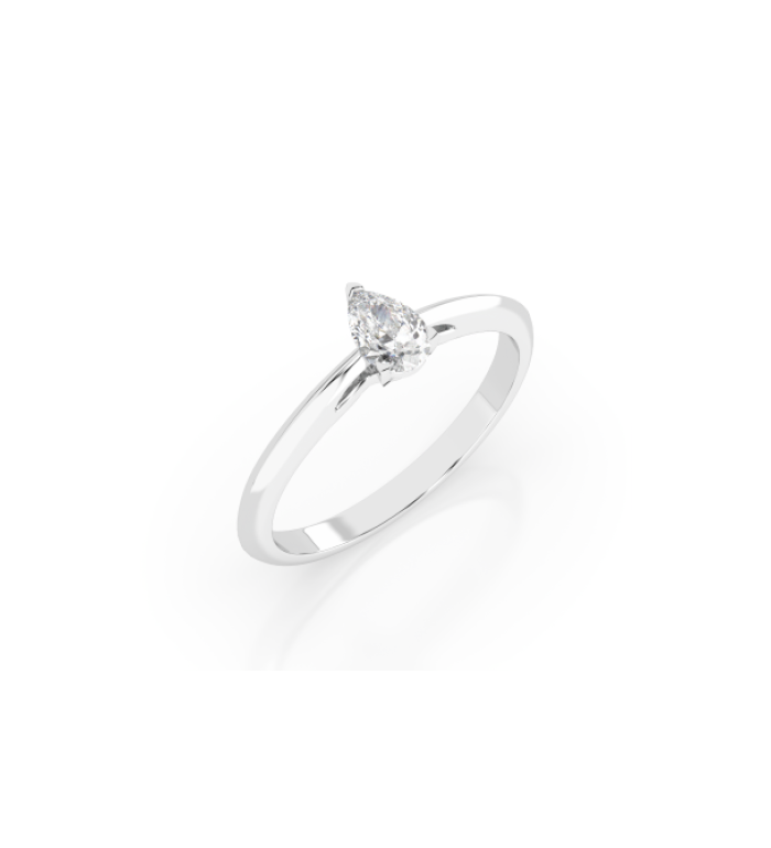 CARA Златен пръстен с диамант 0.30 ct GIA сертификат K101-10190W PAR