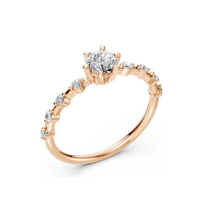 Cara пръстен с диаманти 0.50+0.16 ct GIA сертификат – ЗЛАТНО БИЖУ 14К K101-10144R(5.1)/14K