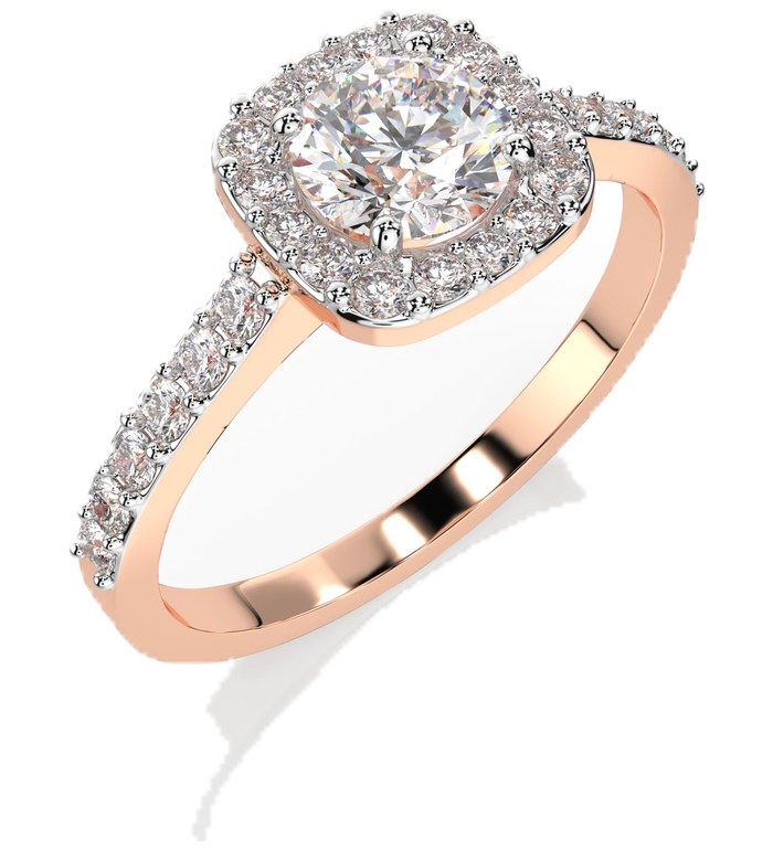 Златен пръстен с диамант CARA 0.50+0.31ct GIA сертификат K101-10152R