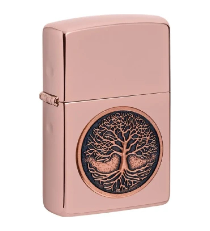 Запалка Zippo - Tree Of Life Emblem High Polish Rose Gold