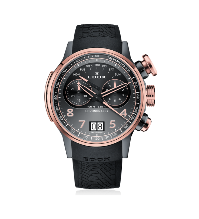EDOX CHRONORALLY CHRONOGRAPH QUARTZ 45MM 38003 TINGR GNR