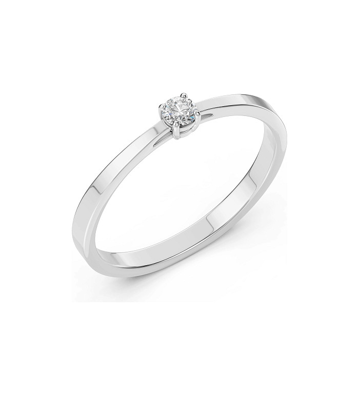 Cara пръстен с диамант 0.10 ct – ЗЛАТНО БИЖУ 14К K101-10012/1W(3.0)/14K