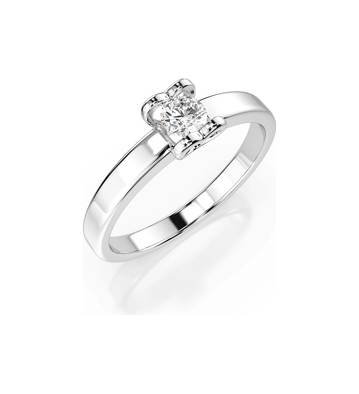 Cara пръстен с диамант 0.15 ct – ЗЛАТНО БИЖУ 14К K101-10013W(3.4)/14K