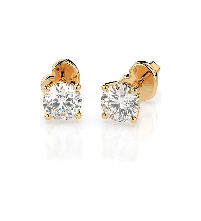 Cara обеци с диаманти 0.60 ct GIA сертификат – ЗЛАТНО БИЖУ 14К K102-10012/1Y(4.2)/14K