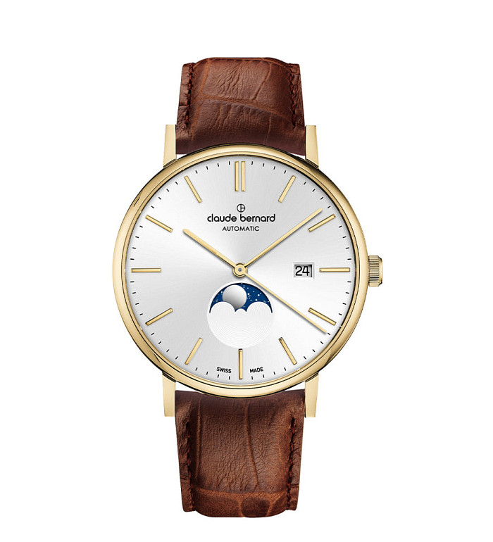 Claude Bernard Slim Line Automatic Moon Phase 80501 37J AID