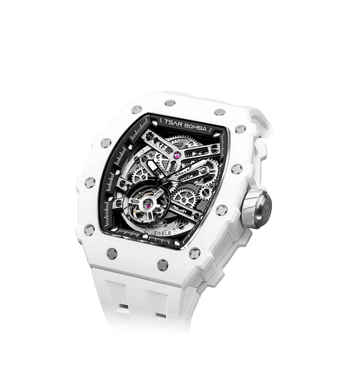 TSAR BOMBA T-Elemental Automatic Ceramic White Black TB8208C-07