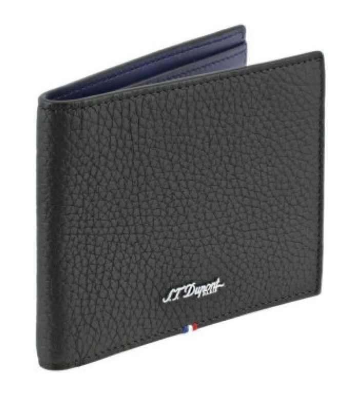 Портфейл S.T.Dupont NEO Capsule Grained 6cc Wallet Black & Navy Blue 180342