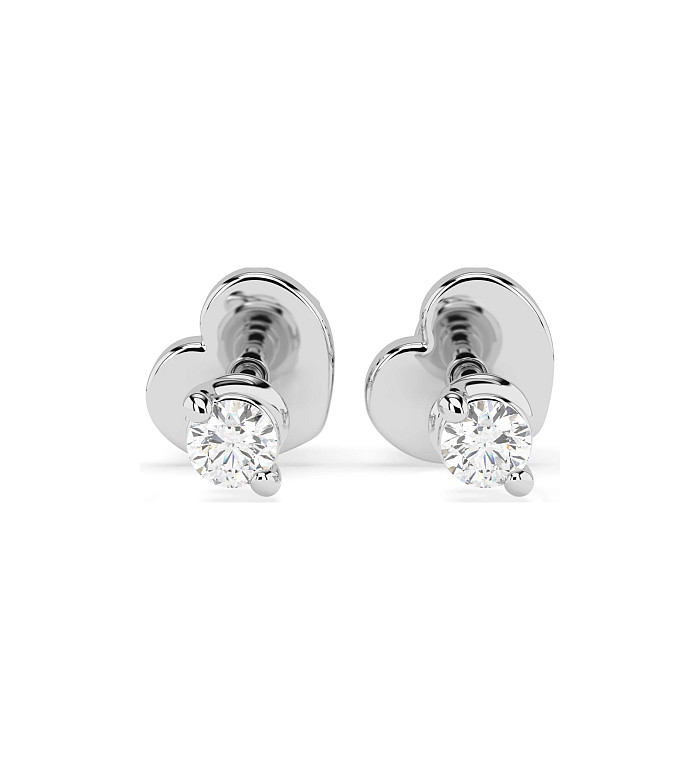 Cara обеци с диаманти 0.08 ct – ЗЛАТНО БИЖУ 14К K102-10032W(2.2)/14K