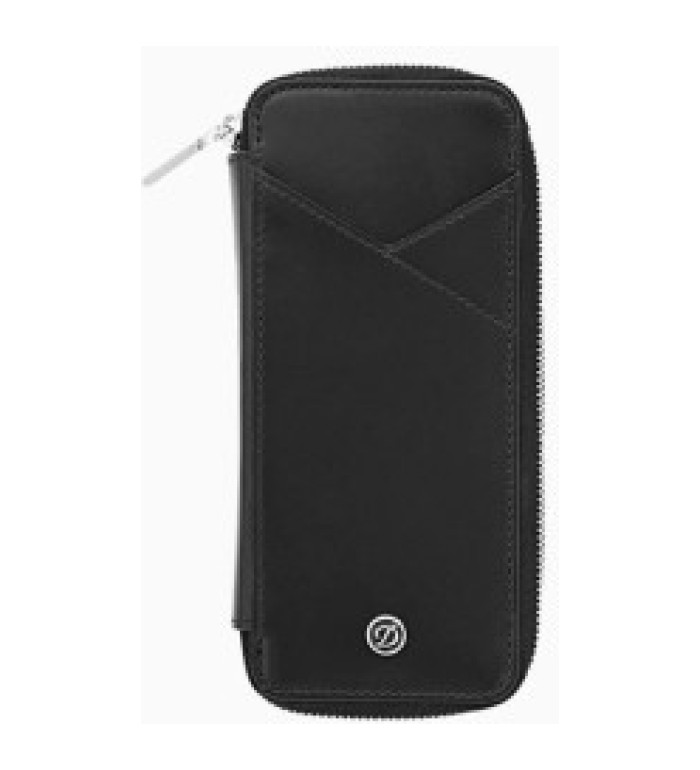 Калъф за 3 пишещи S.T.Dupont Line D Black Leather Case For 3 Pens 7111