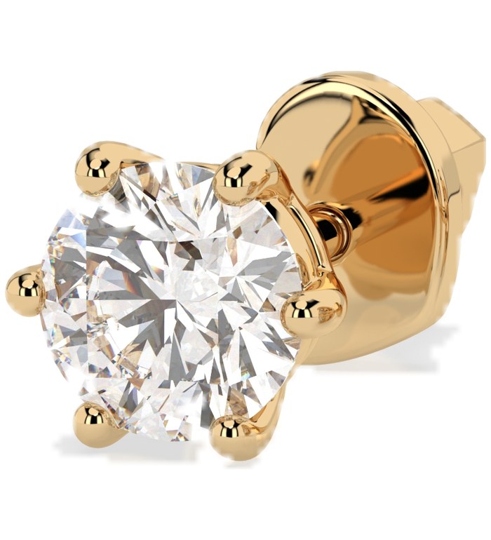 CARA Златни обеци с GIA сертифицирани диаманти K102-10027Y