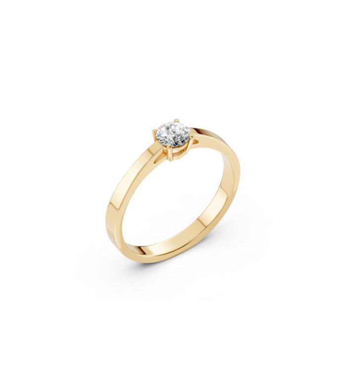 CARA Златен пръстен с диамант 0.45 ct GIA сертификат K101-10012Y