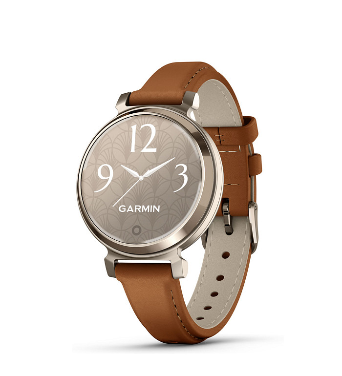 Garmin Lily 2 Classic Cream Gold with Tan leather strap 010-02839-72