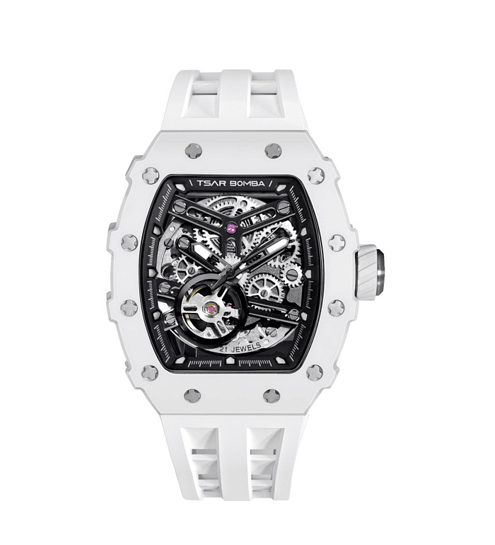TSAR BOMBA T-Elemental Automatic Ceramic White Black TB8208C-07