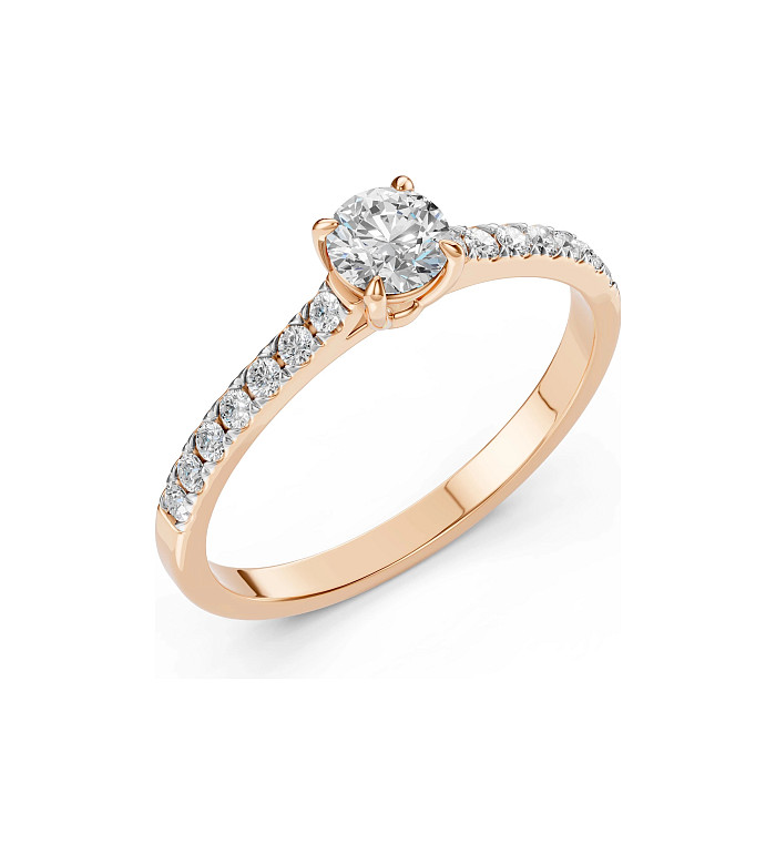 Cara пръстен с диаманти 0.40+0.21 ct GIA сертификат – ЗЛАТНО БИЖУ 14К K101-10094R(4.7)/14K