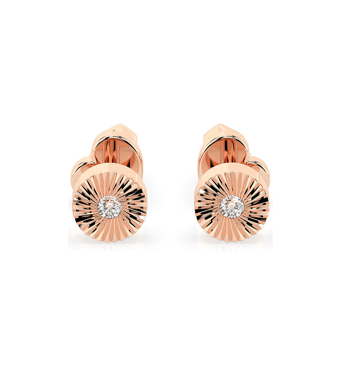 Cara обеци с диаманти 0.04 ct – ЗЛАТНО БИЖУ 14К K102-10049R/14K