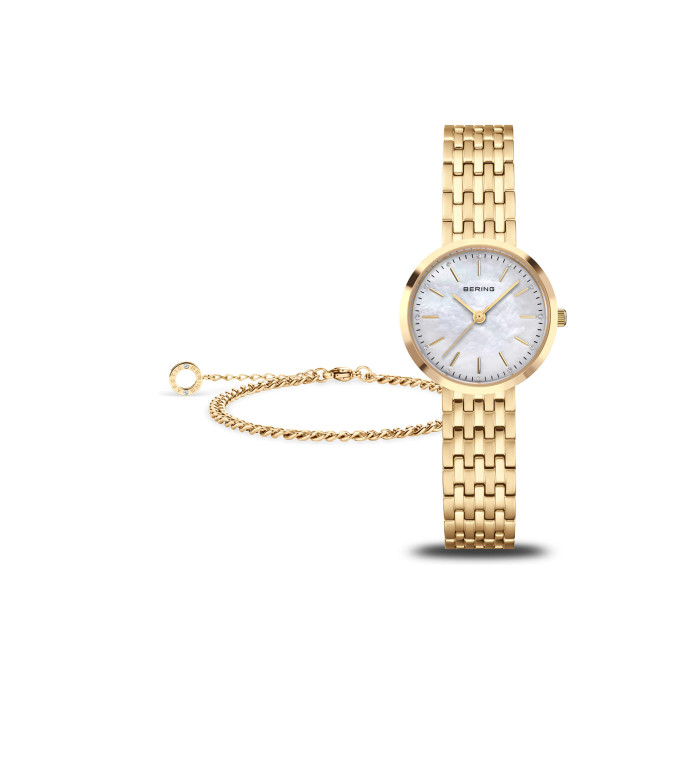 Дамски сет часовник и гривна Bering Classic Gold 19126-734-GWP