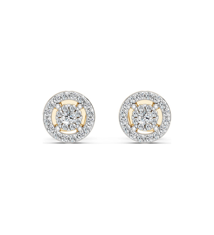 Cara обеци с диаманти 0.06+0.22 ct – ЗЛАТНО БИЖУ 14К K102-10018Y(2.0)/14K