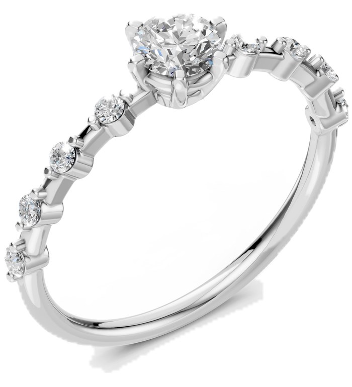 CARA Златен пръстен с диаманти 0.40+0.16 ct GIA сертификат K101-10190W
