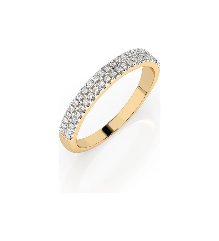 Cara пръстен с диаманти 0.18 ct – ЗЛАТНО БИЖУ 14К K101-10300Y/14K