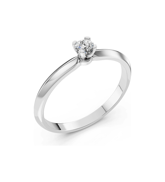 Cara пръстен с диамант 0.15 ct – ЗЛАТНО БИЖУ 14К K101-10089W(3.4)/14K