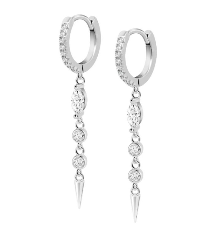 LOTUS SILVER SILVER EARRINGS LP3687-4/1