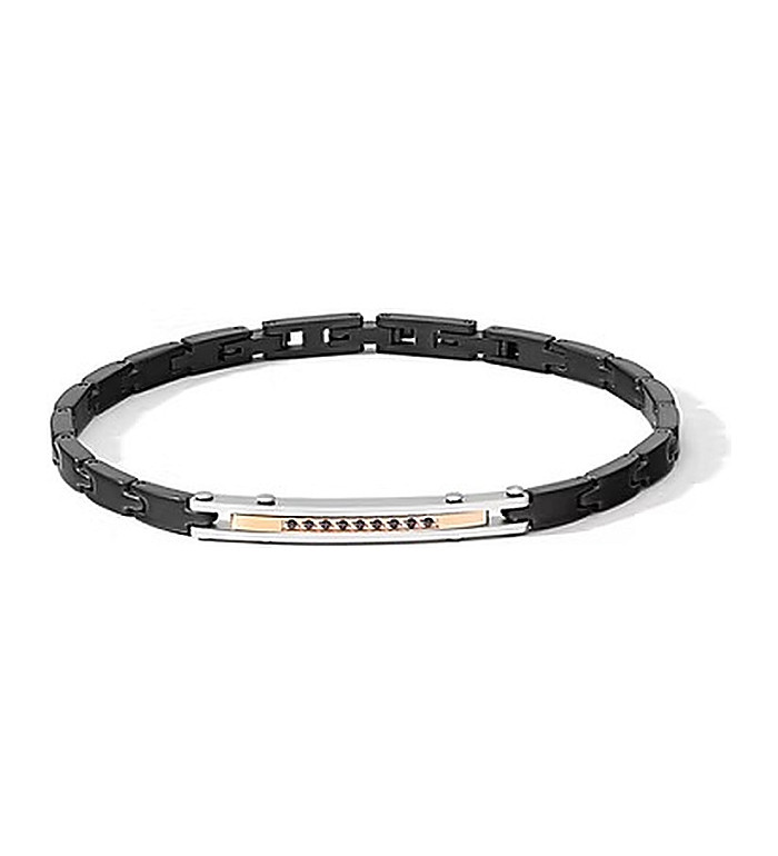 COMETE BRACELET STEEL, CUBIC ZIRCONIA UBR1187