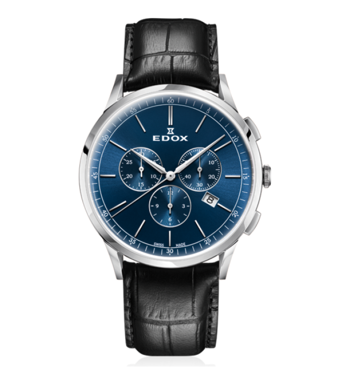 EDOX LES VAUBERTS CHRONOGRAPH 42MM MEN'S WATCH 10236 3C BUIN