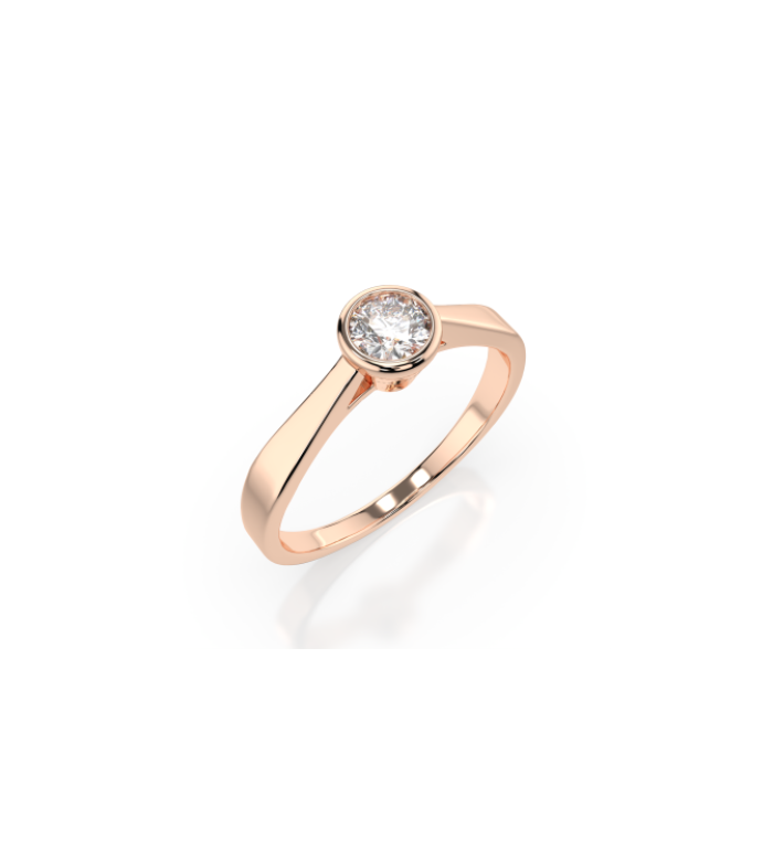 CARA Златен пръстен с диамант 0.3 Ct GIA сертификат K101-10010R