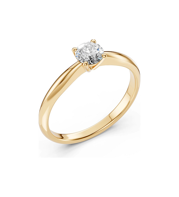 Cara пръстен с диамант 0.50 ct GIA сертификат – ЗЛАТНО БИЖУ 14К K101-10021Y(5.1)/14K