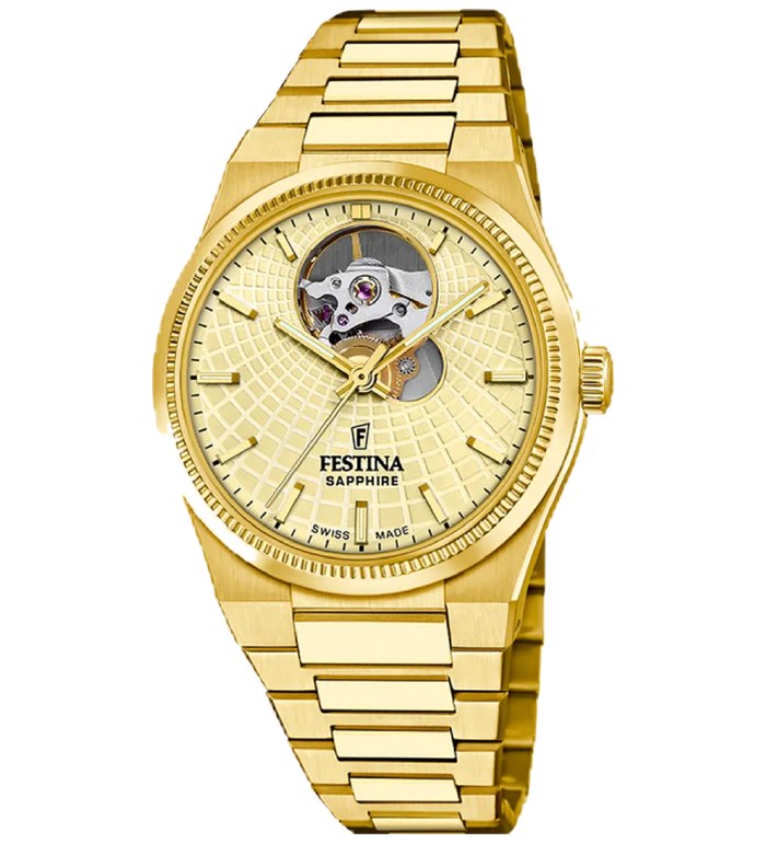 FESTINA SWISS MADE AUTOMATIC OPEN HEART 40MM F20064/2