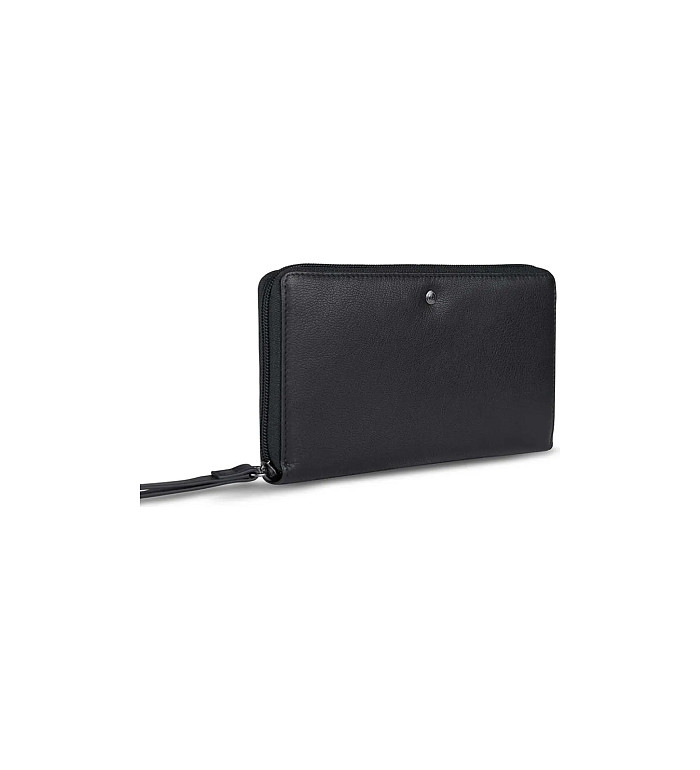 Дамски портфейл Bugatti - Black Magic, с цип, черен