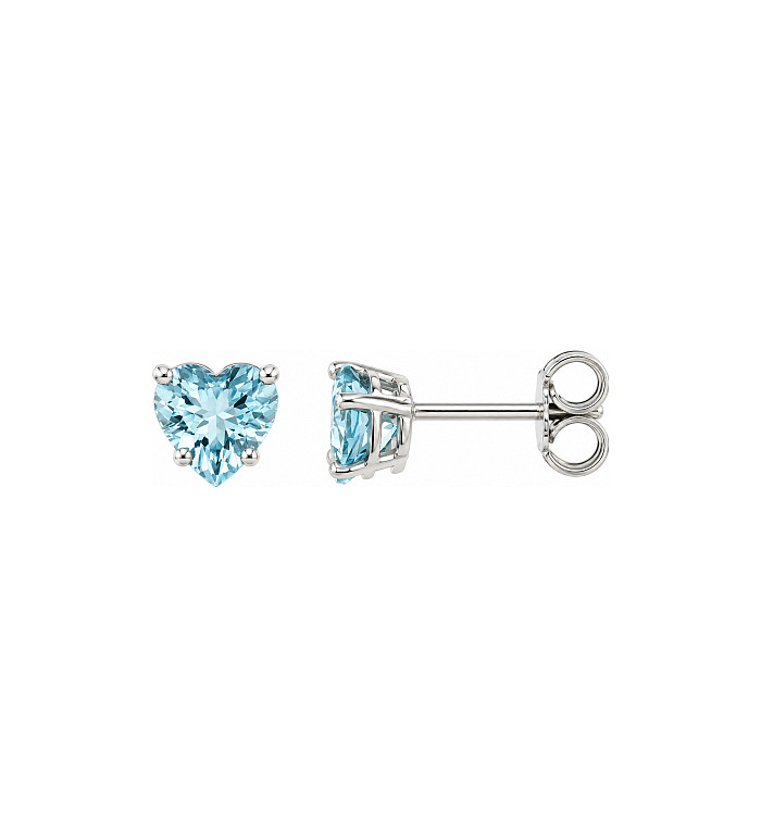 Cara Diamanti gold earrings with aquamarine B0159A
