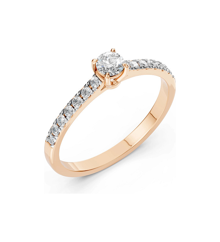 Cara пръстен с диаманти 0.30+0.21 ct GIA сертификат – ЗЛАТНО БИЖУ 14К K101-10094R(4.2)/14K