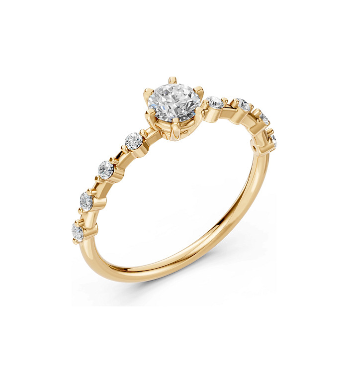 Cara пръстен с диаманти 0.40+0.16 ct GIA сертификат – ЗЛАТНО БИЖУ 14К K101-10144Y(4.7)/14K