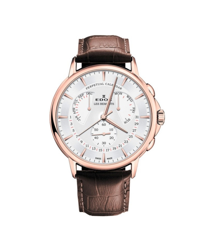EDOX LES BEMONTS 42MM MEN'S QUARTZ WATCH 01602 37R AIR
